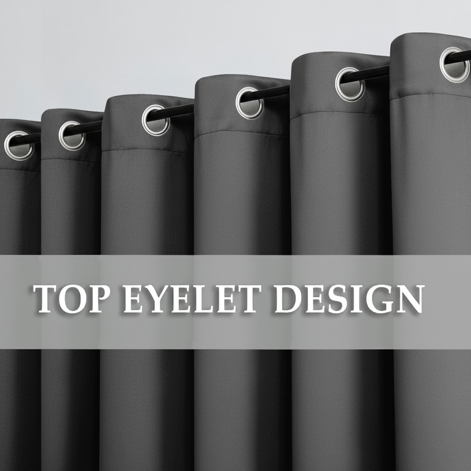 Blackout Eyelet Curtains with Matching Ties – Colour & Size Options