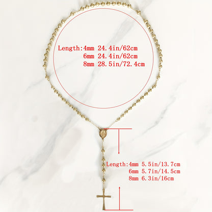 Elegant 304 Stainless Steel Rosary Necklace for Men and Women Rosary Cross Chain