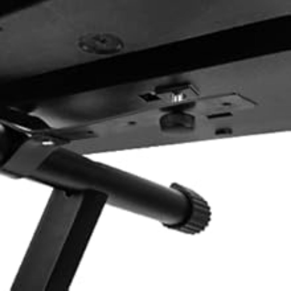 33-97cm Keyboard Stand with Locking Strap Adjustable X Frame Music Piano Keyboard Stand Portable Single Braced Electric Piano Stand with 7 Adjustable Height Positions Holds up to 20kg