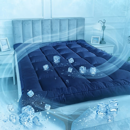 Super Soft 4Inch/ 10 Cm Deep Fill Mattress Topper Luxury Quilted Bed Pad With Elastic Corners Breathable, Durable, Machine Washable, Ideal For Single, Double, King Super King UK Bed Size