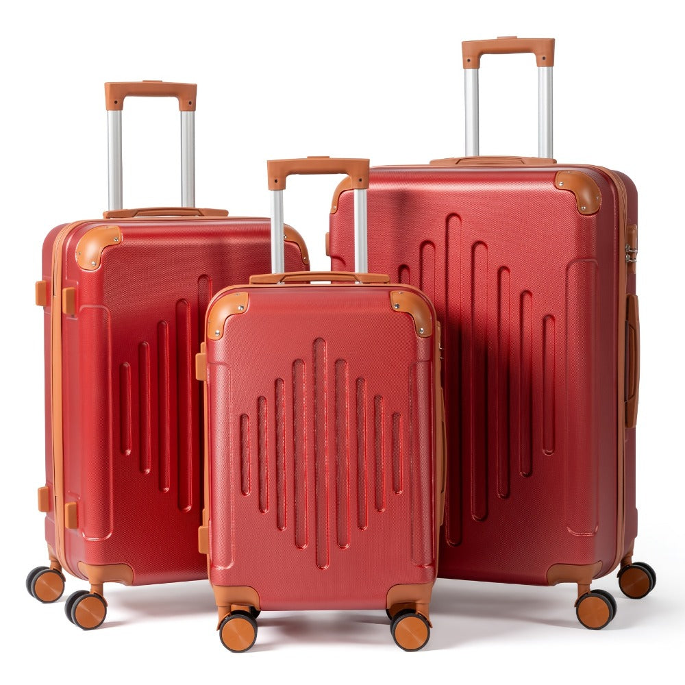 Hard Shell Luggage Set 3 4 5 Piece ABS Suitcase Set with 360° Spinner Wheels Expandable Lightweight Hardside 12 16 20 24 28 Inch 7 Colour Combinations UK