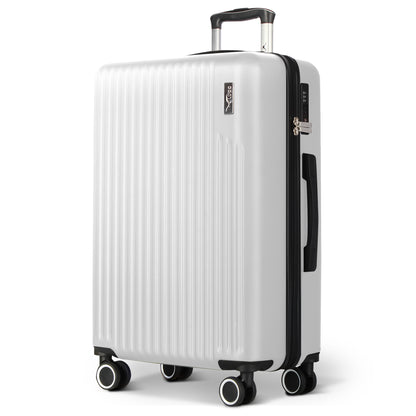 LUGG 76.5 x 50.5 x 30cm Vacay Suitcase ABS Luggage with TSA Indent Lock, Aluminium Trolley Handle, 360° Spinner Wheels, Water-Resistant & Durable Material - Airline Compatible (28inch)
