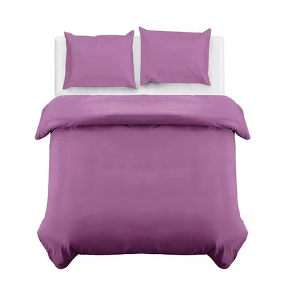 Divine Textiles-Plain Duvet Cover Bedding Set with Pillowcases – Soft & Smooth Everyday Bed Linen – Easy Care Comfortable Quilt Cover – Single Double King Super King Sizes Bedroom Set