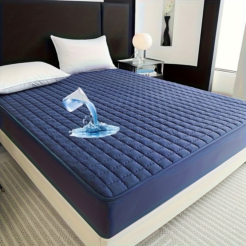 1pc Waterproof Mattress Protector Fitted Sheet, Made from High-Quality Materials, Soft, Breathable, And Comfortable. Ideal for RV Additions And Bedding, Suitable for Bedrooms, Guest Rooms, Or Rvs. Usable in All Seasons