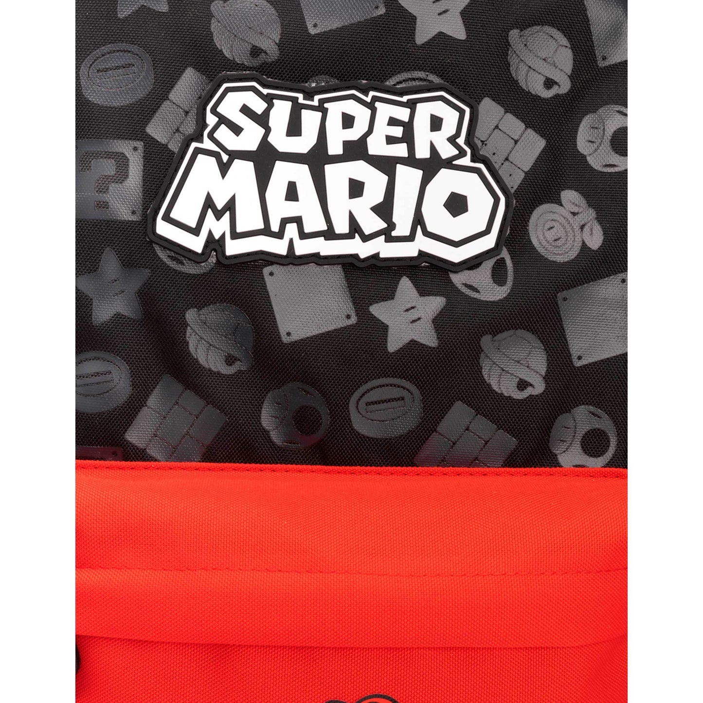 Nintendo Super Mario Backpack For Boys & Girls | Kids Toad Mushroom Black School Rucksack 16 Inch | Gamer Bag With Adjustable Straps One Size