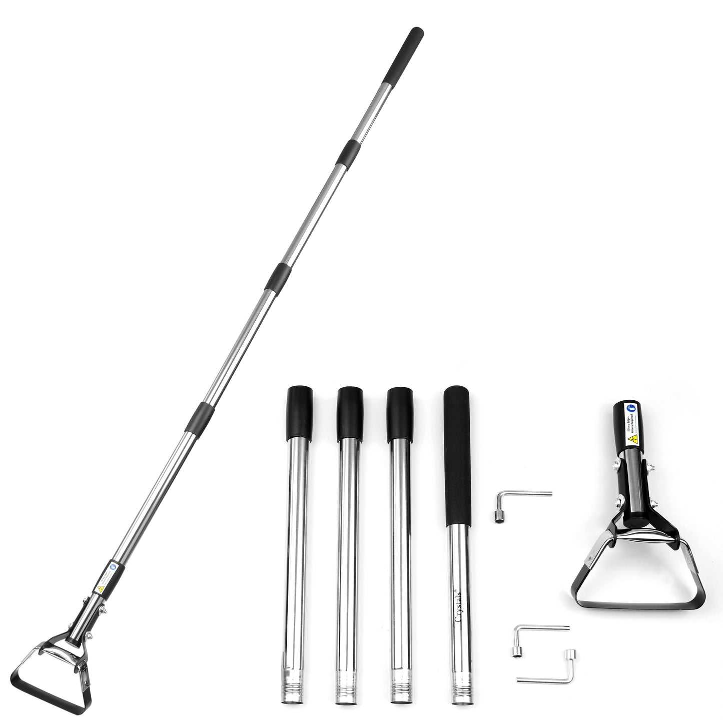 Long-Handled Oscillating Hoe | Adjustable Head Stirrup Hoe Weeder | Heavy-Duty Garden Tool for Weeding, Cultivating & Soil Loosening | Flexible & Durable Design for Easy Gardening Tool