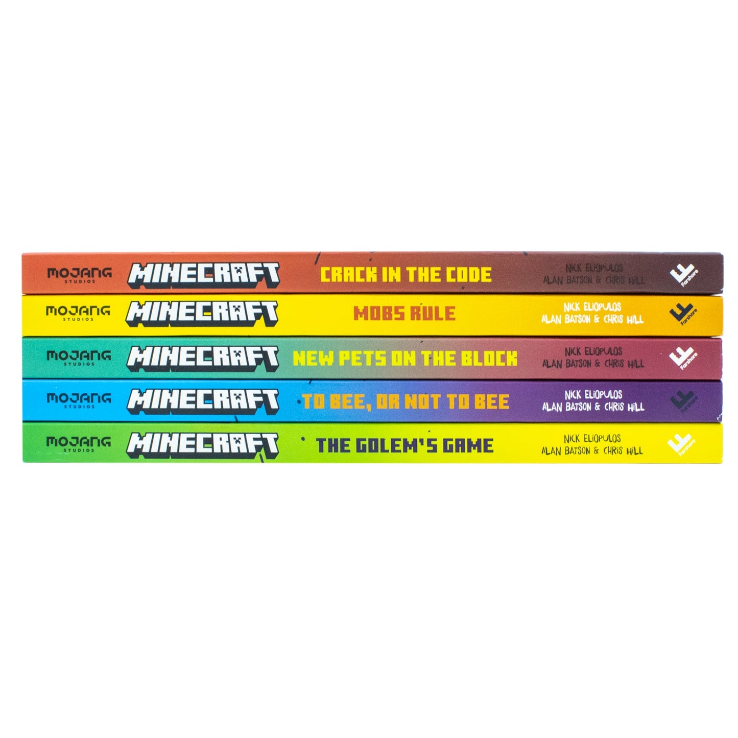 Minecraft Stonesword Saga Series 5 Books Collection Set (Minecraft: Crack in the Code!, Minecraft: Mobs Rule!, Minecraft: New Pets On The Block, To Bee Or Not to Bee! & The Golem'S Game)