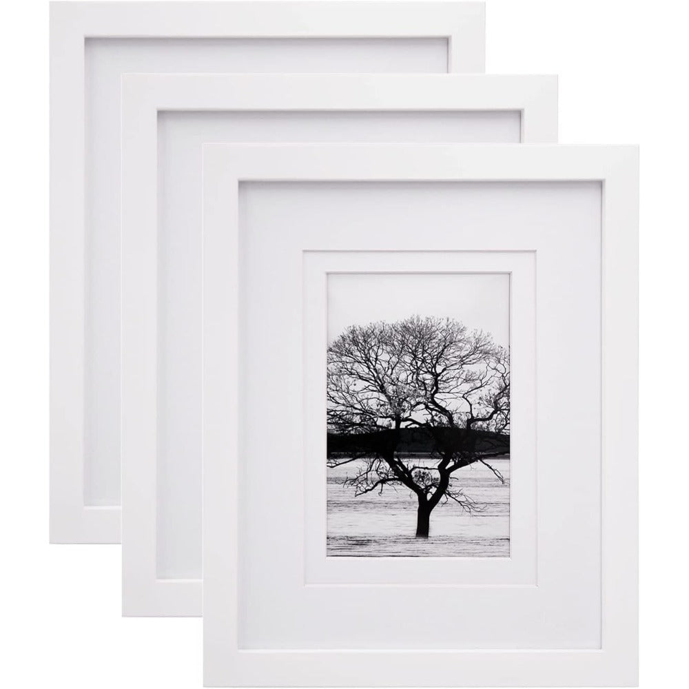 3 Pack A3 Photo Frame 29.7 x 42cm Black/White Picture Frame Wall & Tabletop Frames, Portrait or Landscape Display for Posters, Prints & Certificates