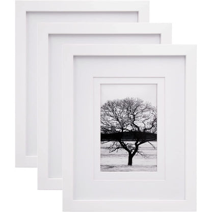 3 Pack A3 Photo Frame 29.7 x 42cm Black/White Picture Frame Wall & Tabletop Frames, Portrait or Landscape Display for Posters, Prints & Certificates