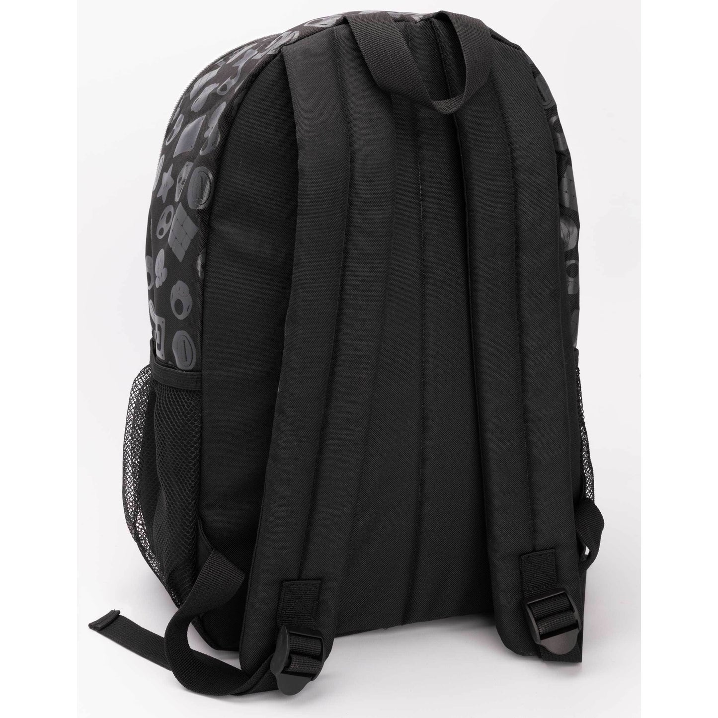 Nintendo Super Mario Backpack For Boys & Girls | Kids Toad Mushroom Black School Rucksack 16 Inch | Gamer Bag With Adjustable Straps One Size