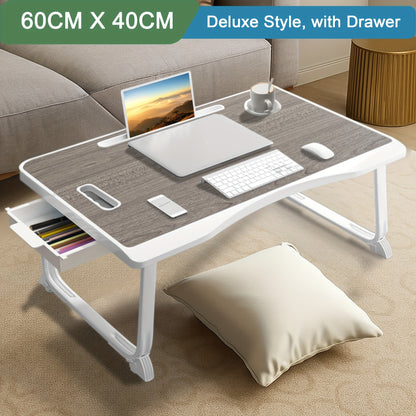 Laptop Desk, Laptop Bed Table with Foldable Legs & Cup Slot, Reading Holder Notebook Stand, Laptop Bed Tray for Bed Sofa Breakfast Work Study Reading, Laptop Stand for Bed, Bed Table for Laptop