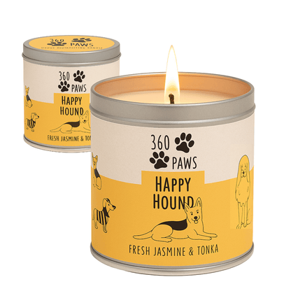 Happy Hound Candle – Fresh Jasmine & Tonka | Odor-Neutralizing Long-Lasting Pet-Friendly Candle | 50-Hour Burn Time AromaGuard Scented Candle for Home
