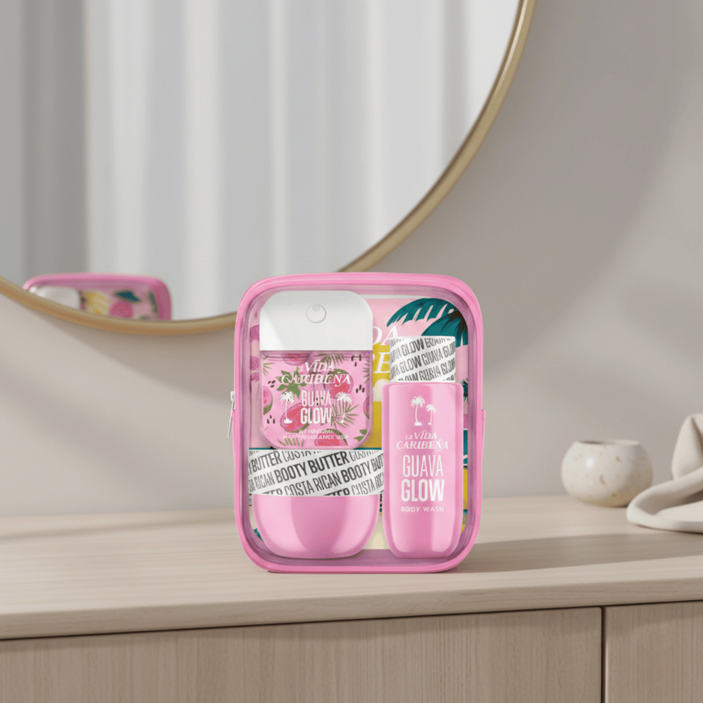 La Vida Caribeña 3-Piece Body Care Gift Set for Women – Hydrating Body Mist, Body Wash & Booty Butter Travel Kit