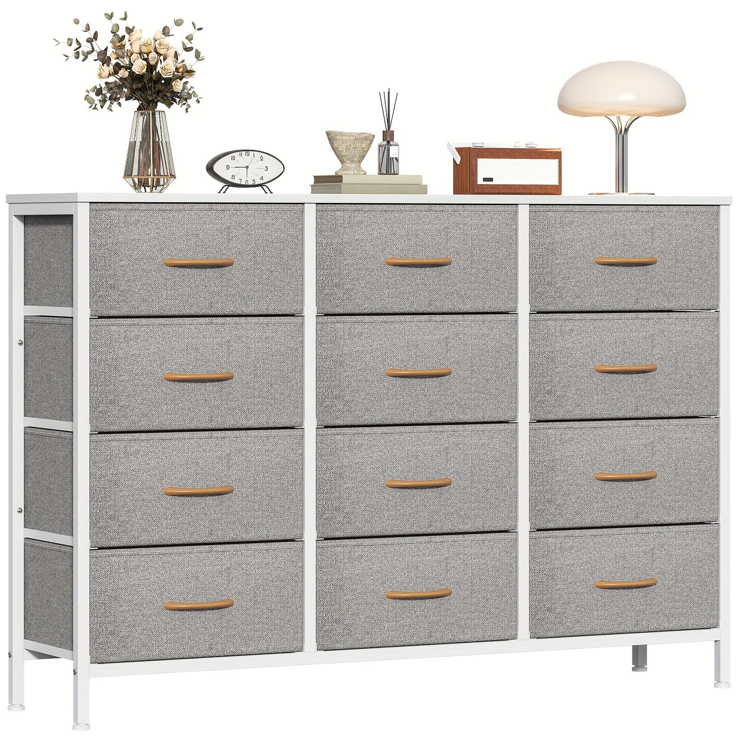 12-Drawer Dresser with Sturdy Handles, Bedroom Furniture