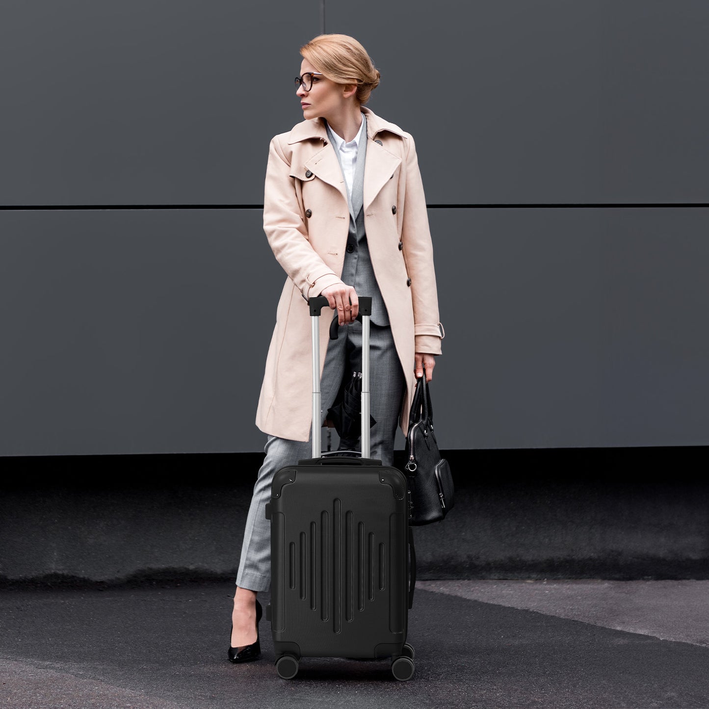 20/24/28 Inch Carry-On ABS Hard Shell Suitcase, 360° Spinner Wheels, Lightweight Luggage for Travel