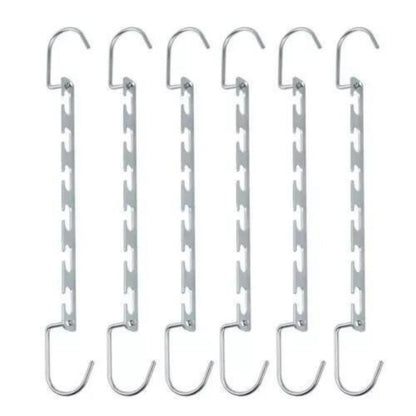 Space Saving Clothes Hangers 6 Pack Heavy Duty Metal Closet Organiser Cascading Hanger Hooks 50kg Wardrobe Storage