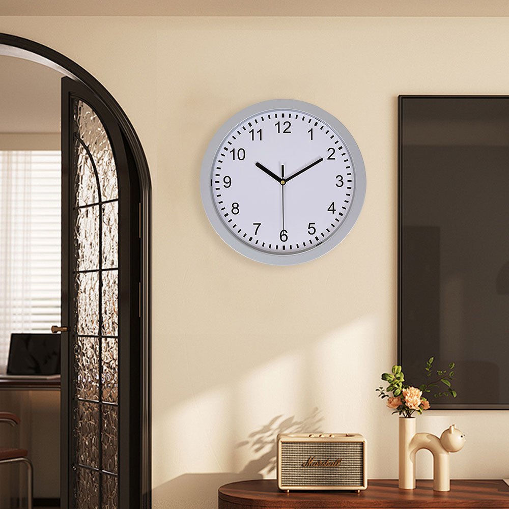 1PC multi-functional clock wall clock with fun thick frame and durable gold/white clock, 25*25*7CM