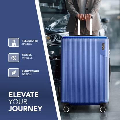 LUGG 76.5 x 50.5 x 30cm Vacay Suitcase ABS Luggage with TSA Indent Lock, Aluminium Trolley Handle, 360° Spinner Wheels, Water-Resistant & Durable Material - Airline Compatible (28inch)