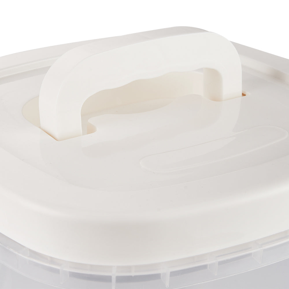5-10KG Airtight Food Storage Container with Lid and Measuring Cup Plastic Portable Cereal Container for Kitchen, Storage Bin for Rice Beans, Flour, Pet Food