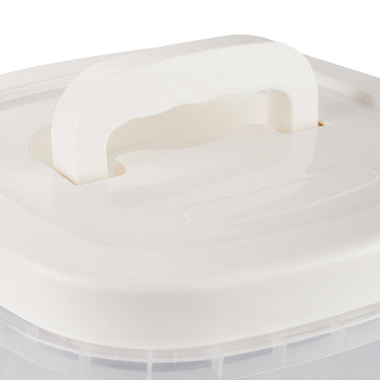 5-10KG Airtight Food Storage Container with Lid and Measuring Cup Plastic Portable Cereal Container for Kitchen, Storage Bin for Rice Beans, Flour, Pet Food