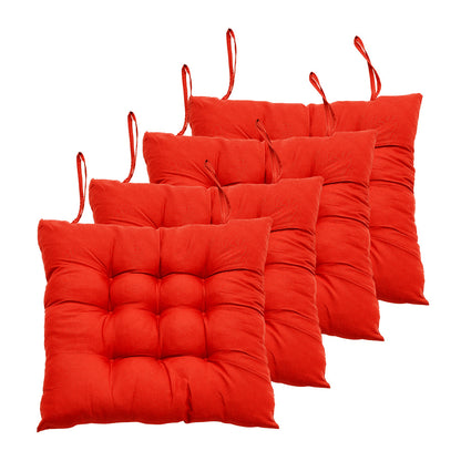 4pcs Solid Coloured Chair Cushions - Machine Washable and Durable, with A Knitted Design for Comfort and Support, Suitable for Garden, Dining and Office Chairs 40*40*5 Cm, Multi-colour Choice