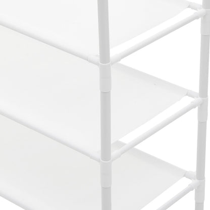 Metal Clothing Rail Rack, Multi Fucntional Coat Hat Stand With Shoe Rack Non Woven Fabric Shelves, Entryway Hall Tree with Bench and Shoe Storage Clothes Rack Hanging Rail Coat Hanger Home Freestanding Coat Rack Hanging Clothes Rack for Clothes, Coats, Sk