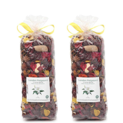 Youngland London Potpourri Lilly Scented Garnish Natural Dried Flower Vase Filler with FREE 10ml Fragrance Oil Bottle Luxury Aromatherapy & Home Fragrance Gift Pack of 2 200gm/Packet