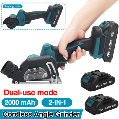 2-in-1 20V Cordless Angle Grinder & Brushless Circular Saw Makita Battery Compatible Electric Polishing Grinding Power Tool UK