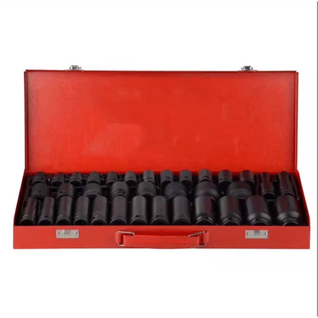 Heavy Duty 40pcs Car Truck Deep Impact 8-32mm 1/2 Inch Black Finish Heavy Duty Socket Set For Auto Repair Cool Gadgets