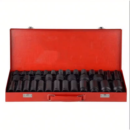Heavy Duty 40pcs Car Truck Deep Impact 8-32mm 1/2 Inch Black Finish Heavy Duty Socket Set For Auto Repair Cool Gadgets