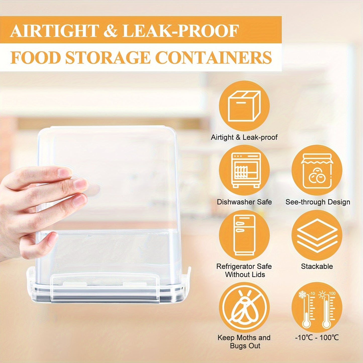 Set of 32 Airtight Storage Containers with Lids Designed for Organizing And Storing Items in The Kitchen Pantry, Including Plastic Canisters for Cereal, Pasta, Flour, And Sugar, Complete with Labels And a Marker