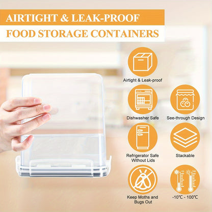 Set of 32 Airtight Storage Containers with Lids Designed for Organizing And Storing Items in The Kitchen Pantry, Including Plastic Canisters for Cereal, Pasta, Flour, And Sugar, Complete with Labels And a Marker