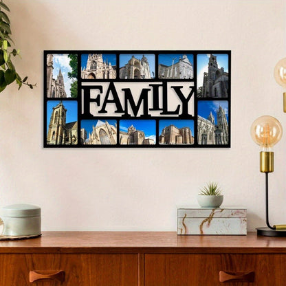 Family Love 10 Multi Aperture Photo Picture Frame Holds 6''X4'' 5''X7'' Photos