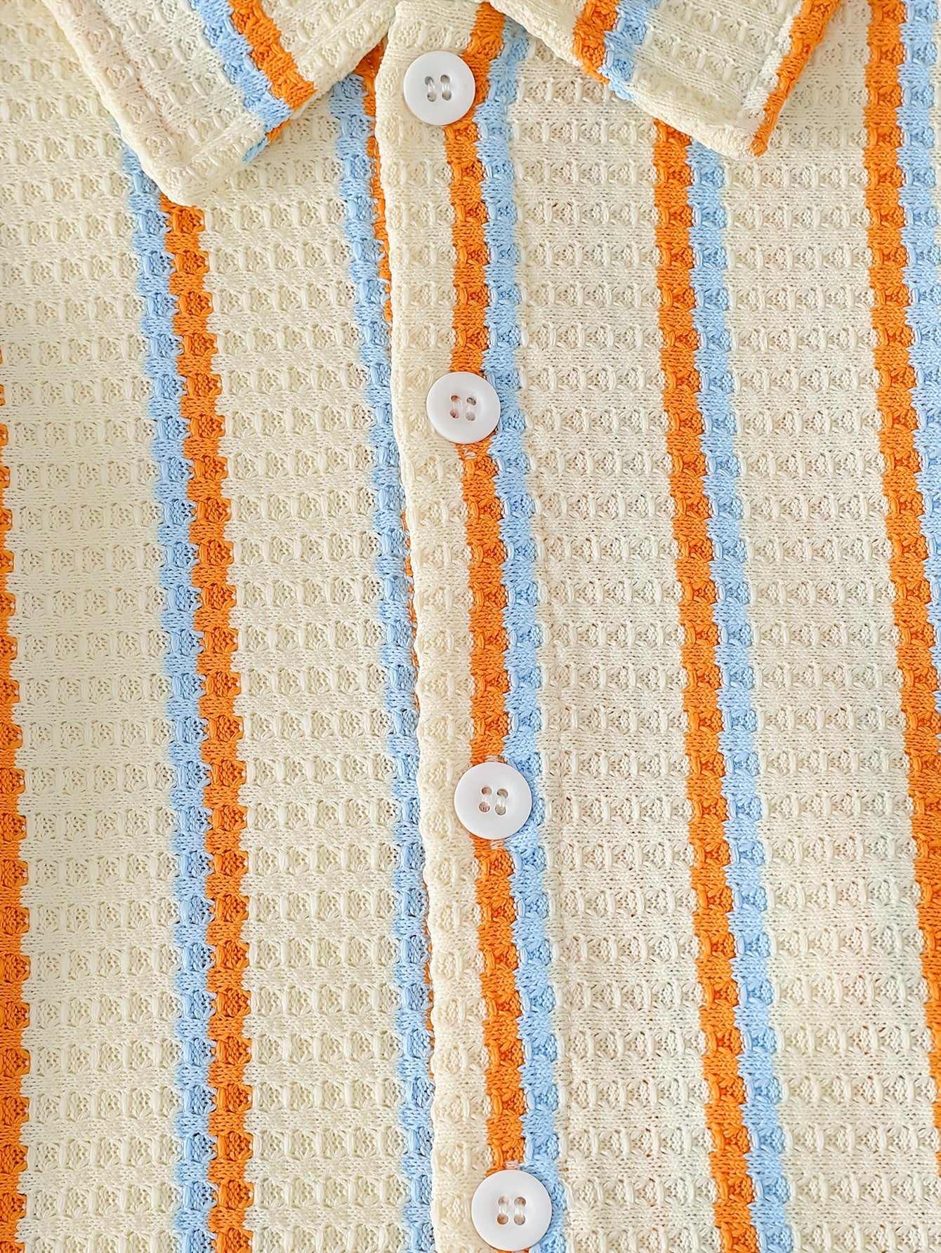 Boys' Waffle-Knit Shirt and Shorts Set - included contents 8