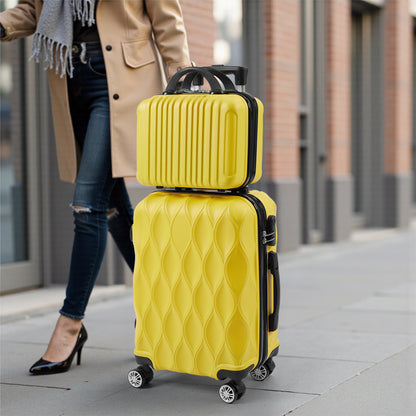 2-Piece Rolling Luggage Set, Travel Suitcase Set with Small Carry-On Case, Versatile Luggage for Daily Travel & Vacation, Sturdy Lightweight Luggage Set with 360° Wheels, Spinner Luggage Set, 20inch+14inch