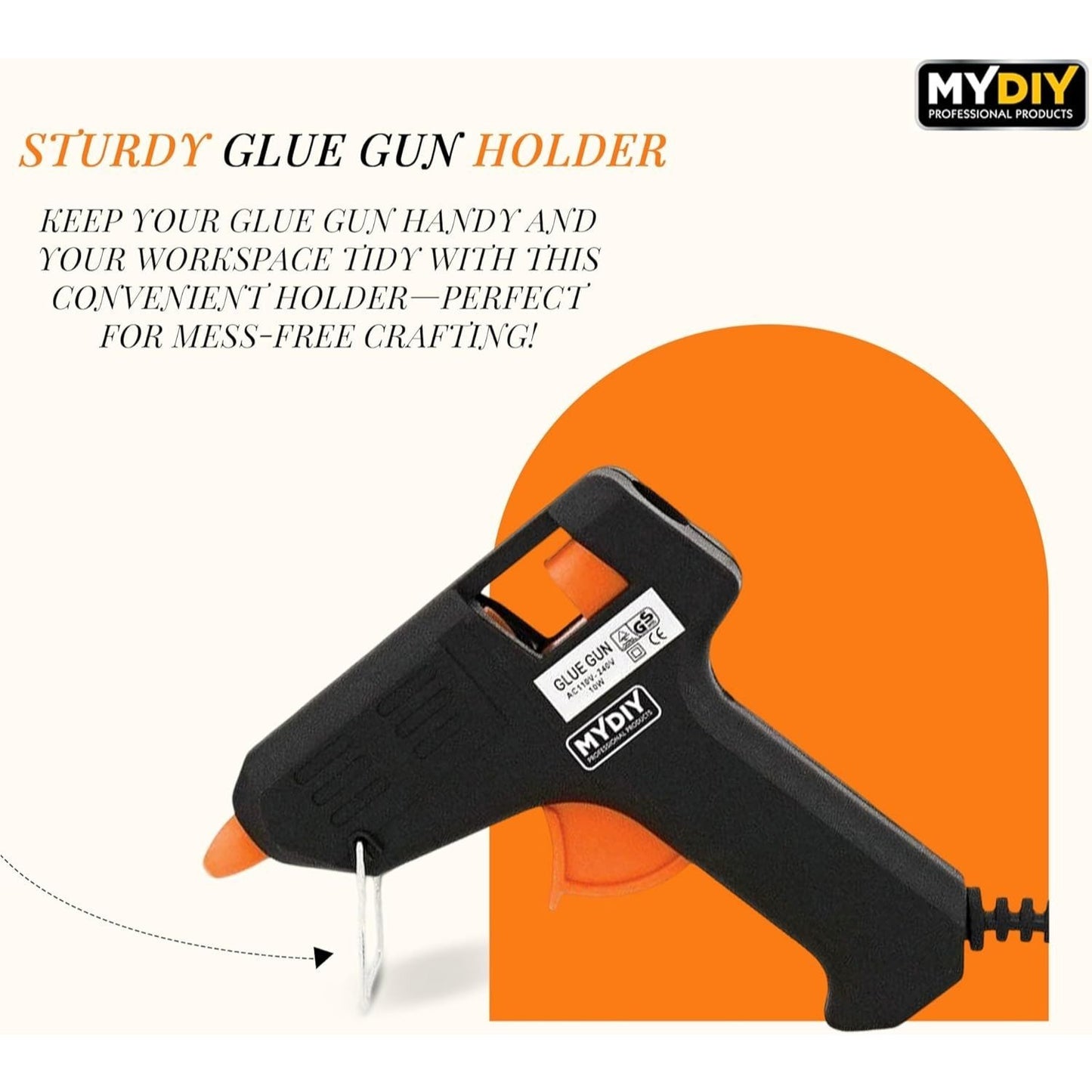 My DIY Mini Hot Glue Gun – Pack of 1 (100PCS) & Pack of 2 (200PCS) 7mm Glue Sticks for Crafting and Repairs, 10W Fast Heating Glue Gun with Built-in Safety Stand and Anti-Drip Nozzle