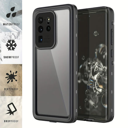 Waterproof Case For Samsung Galaxy S20 FE S20 Plus S20 Ultra 5G IP68 Full Body Protection Shockproof Dustproof Built-in Screen Protector Phone Case