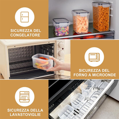 22pcs Kitchen Storage Containers, (11 Container + 11Lid) Food Storage Tanks, Kitchen Preservation And Storage Boxes, Plastic Storage Boxes, For Grains, Flour, Sugar, With Labels + Marks, Kitchenware, Baking Container