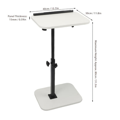 360° Rotating C-Shaped Side Table with Adjustable Height. Compact Stable Laptop Table, Strong Weight Capacity, Built In Storage, Durable Metal Hardwood Adjustable Side Table for Sofa, Bed, Or Bathtub for Home Desk, Coffee Table And Bedside Sofa