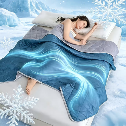 1pc Summer Cool Blanket, Cool Blanket. Suitable for Hot Sleepers, Lightweight Air-Cooled Quilt, Adult Heat Absorbing Soft And Breathable Smooth Cover. Solid Color, Brings Summer Comfort, Skin Friendly And Washable