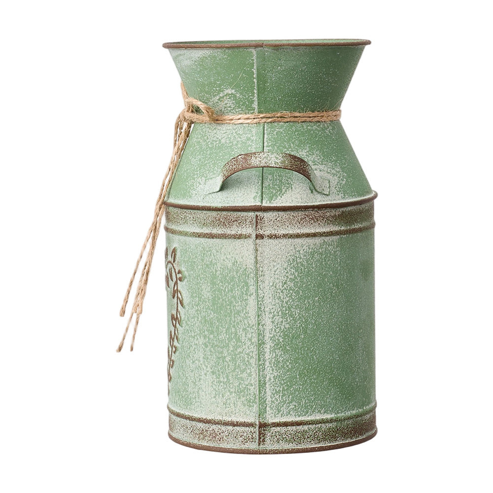 Rustic Metal Pitcher Vase with Heart Cut-Out Detail - lifestyle setting 11