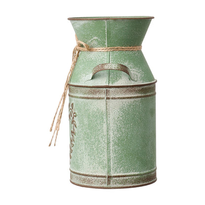 Rustic Metal Pitcher Vase with Heart Cut-Out Detail - lifestyle setting 11