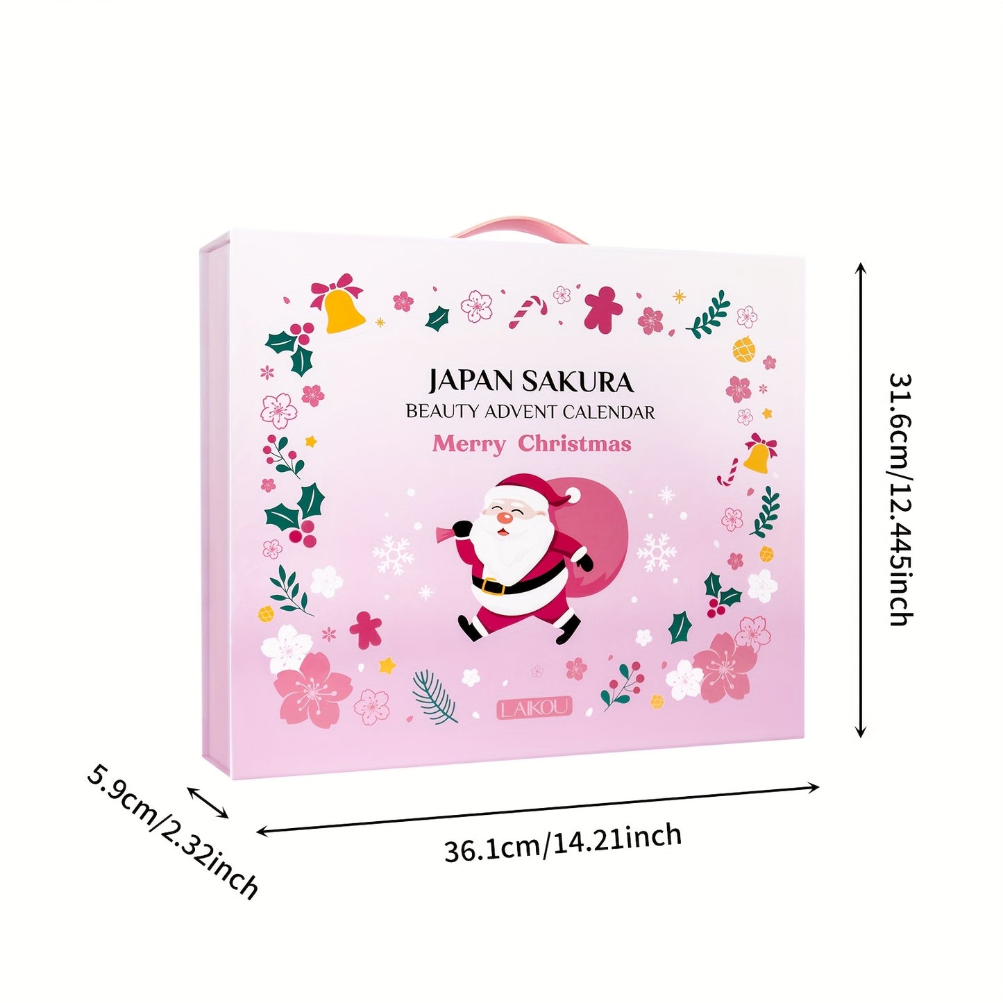 Sakura 2026-24 Days Of Beauty Advent Calendar, Radiance Skincare Set, Bath And Body Gift Set, Merry Christmas for Daughter Mother Sister Teacher, Glowing Face Cream, Moisturizing Llip Balm & Foot Cream, Gentle Cleansing Body Wash, Smoothing Serum
