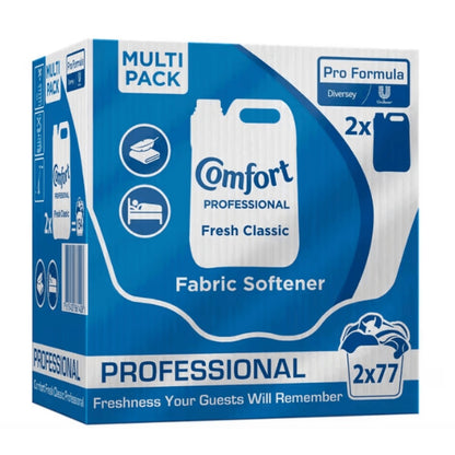 Comfort Professional Fabric Softener Fresh Classic 2 x 4.8L – 154 Washes Bulk Buy Fabric Conditioner | Softens, Protects Colour & Speeds Drying, Ideal for Home & Business Laundry
