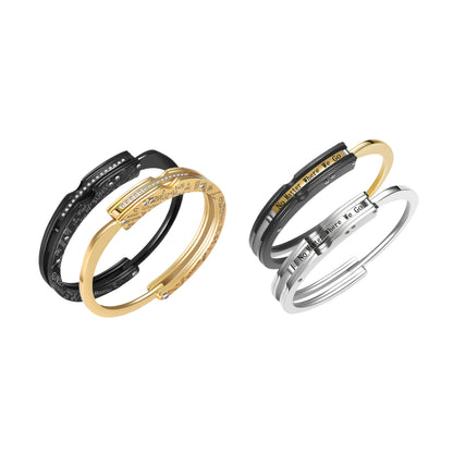 Couple Bracelets Set 304 304 Stainless Steel Men'S Bangle bangle bracelet Couple Gift Christmas Gift for Boyfriend, Lock in a Lifetime of Love Couple Bangle bangle bracelet