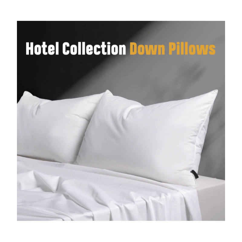 Duck Feather Pillows Pack of 1 and 2 Hotel Quality, Washable, Medium/Soft Support