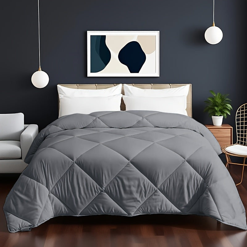 Grey Diamond-Quilted Duvet – 2.5, 7.5 or 13.5 Tog