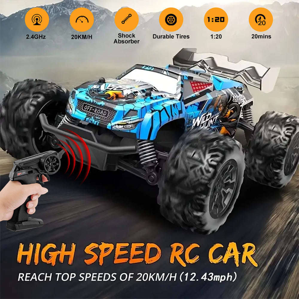RC Drift Car|Off-road Vehicle, 1:20 Scale Remote Control Vehicle, 2.4GHz 20KM/H 4WD High Speed RC Cars, Drifting Tires, Racing Sports Toy Idea Gift for Boys,Girls