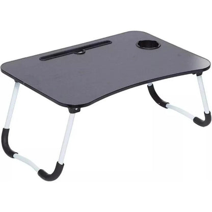 Foldable Laptop Lap Desk Adjustable Height & Angle – Portable Bed Sofa Table with Non-Slip Surface & Hanging Hooks for Work, Study, Reading & Breakfast