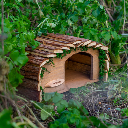 Woodside Hedgehog House with Bark Roof – Wildlife Shelter & Garden Habitat